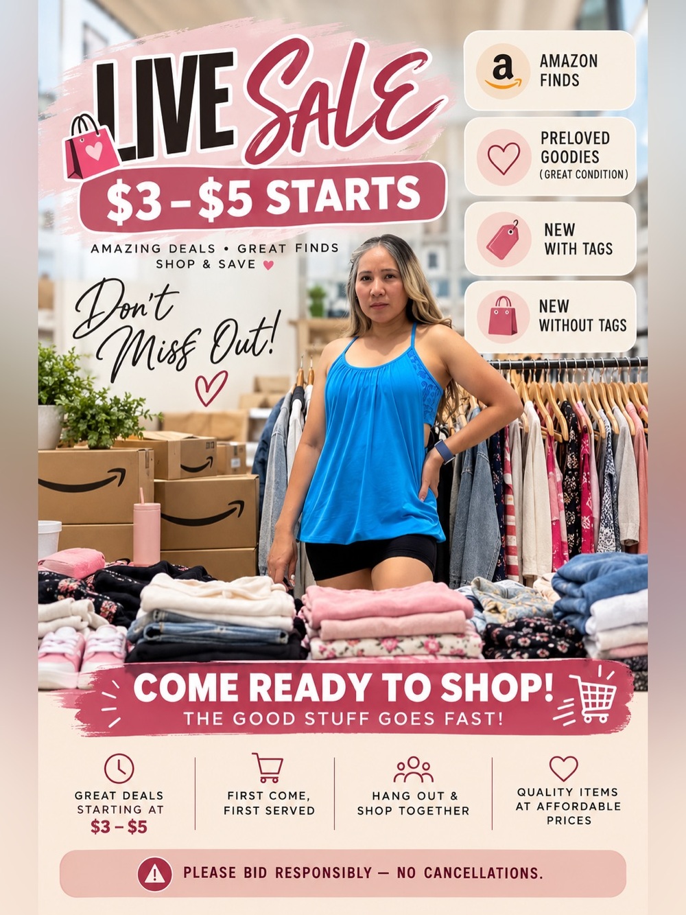 Like this listing to get notified when I go live.